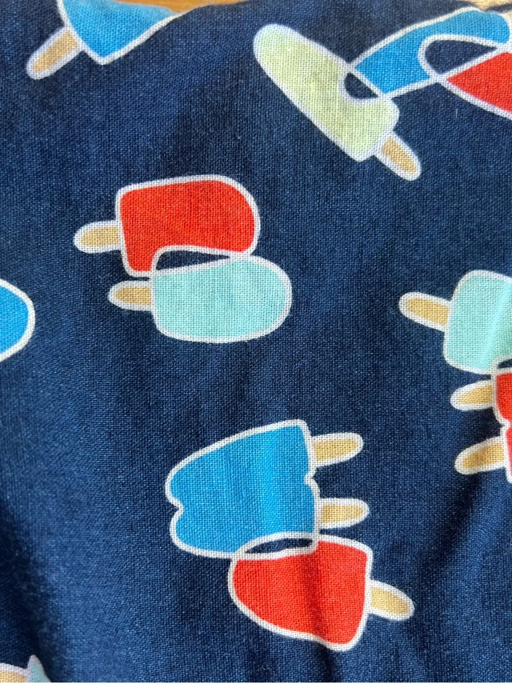 Old Navy Toddler Boys 3T Popsicle Button Front Shirt Blue Cotton Linen Blend